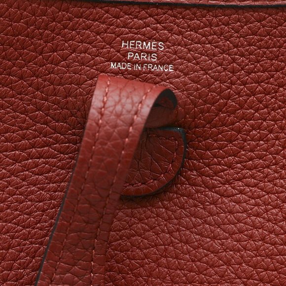 Hermes Evelyn TPM Amazon Shoulder Bag Taurillon Clemence Rouge H W Stamp - Picture 3 of 7
